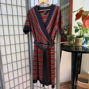 Pendleton Wool Knit Wrap Sweater Dress